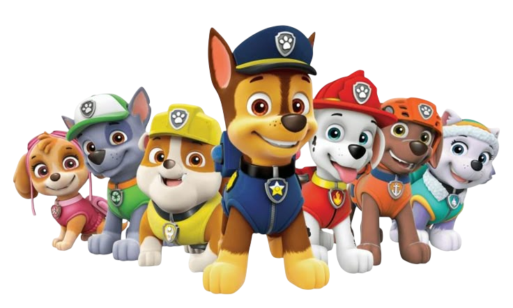 Personajes Paw Patrol PNG Transparente Alta Resolución